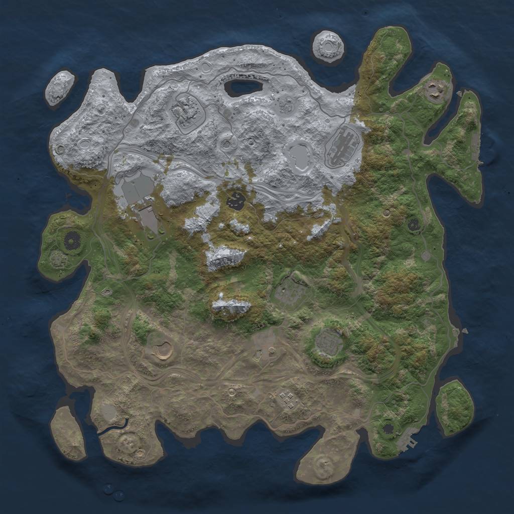 Rust Map: Procedural Map, Size: 4250, Seed: 17761911, 18 Monuments