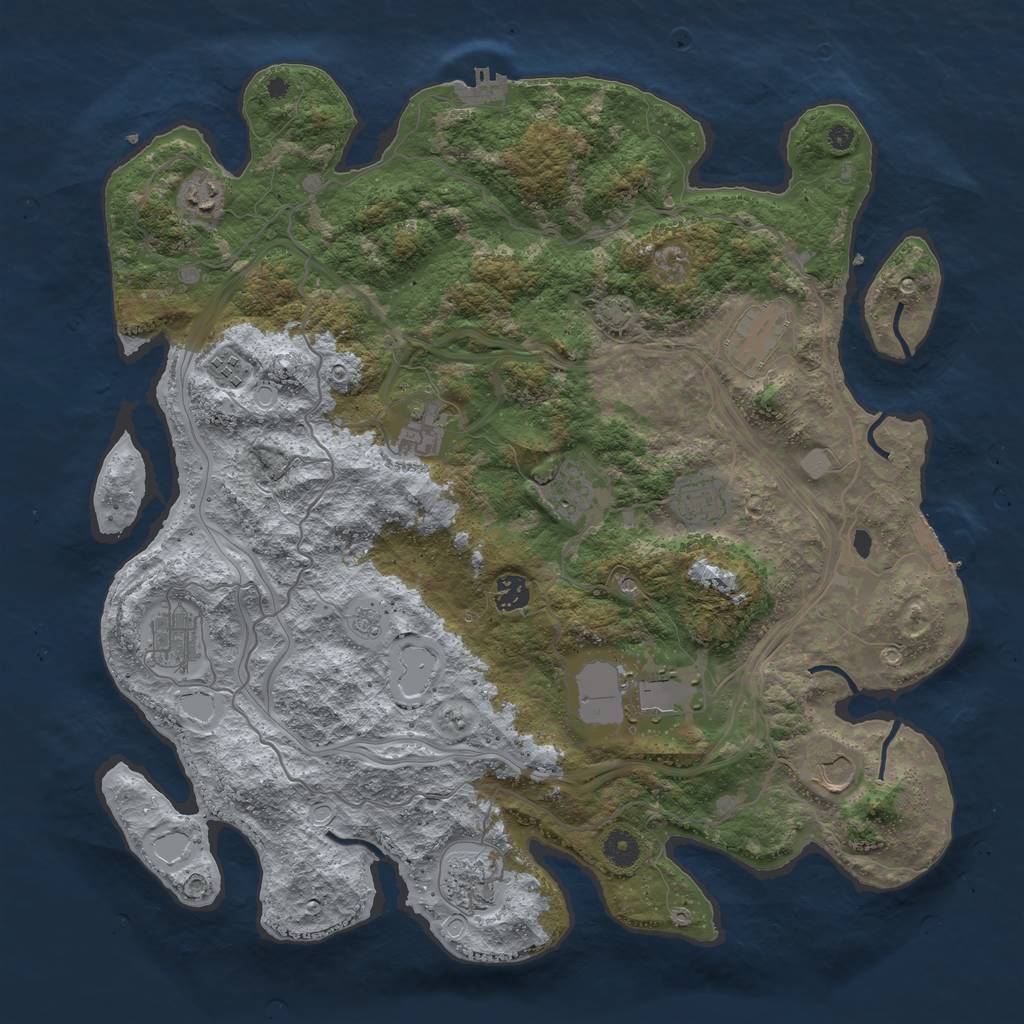 Rust Map: Procedural Map, Size: 4250, Seed: 764587335, 19 Monuments