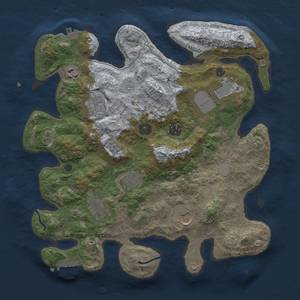 Thumbnail Rust Map: Procedural Map, Size: 3500, Seed: 1928766901, 16 Monuments