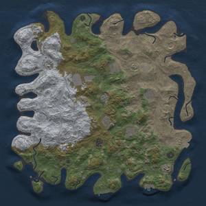 Thumbnail Rust Map: Procedural Map, Size: 4400, Seed: 55809327, 18 Monuments