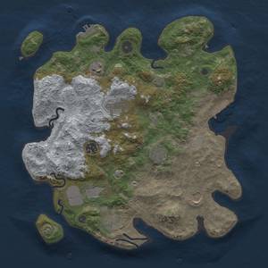 Thumbnail Rust Map: Procedural Map, Size: 3500, Seed: 387226807, 15 Monuments