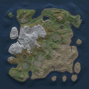 Thumbnail Rust Map: Procedural Map, Size: 3500, Seed: 906607891, 17 Monuments