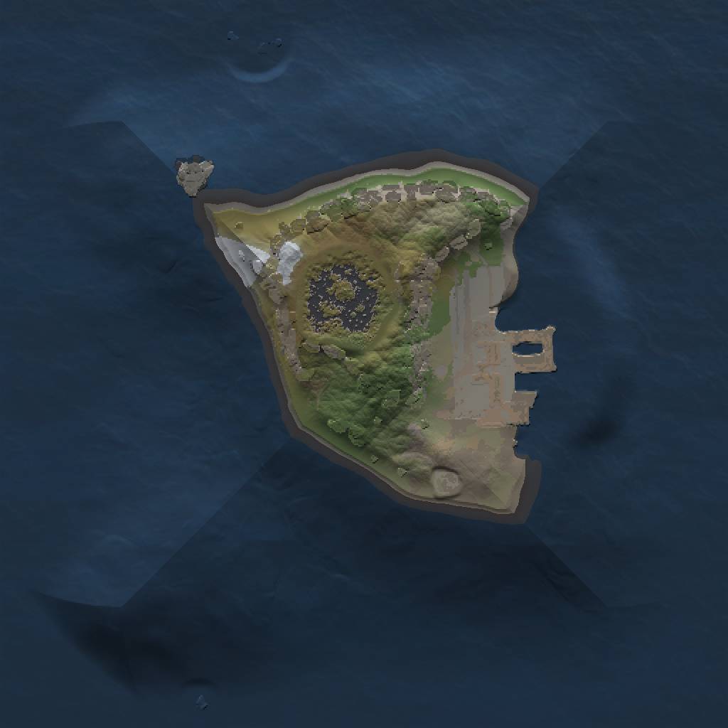 Rust Map: Procedural Map, Size: 1000, Seed: 2024962228, 4 Monuments