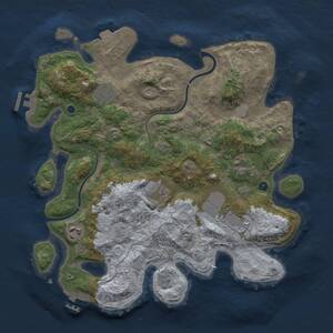 Thumbnail Rust Map: Procedural Map, Size: 3500, Seed: 1636603422, 12 Monuments