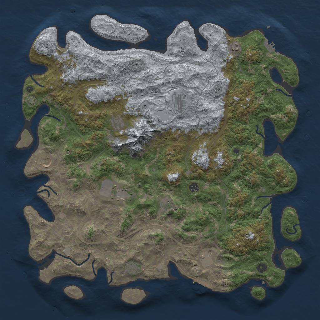 Rust Map: Procedural Map, Size: 5000, Seed: 68220, 19 Monuments