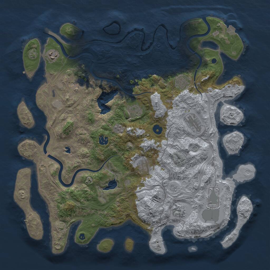 Rust Map: Procedural Map, Size: 4250, Seed: 1768695470, 14 Monuments