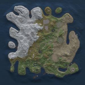 Thumbnail Rust Map: Procedural Map, Size: 3600, Seed: 1954, 17 Monuments