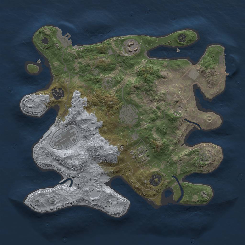 Rust Map: Procedural Map, Size: 3000, Seed: 20358, 13 Monuments