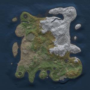 Thumbnail Rust Map: Procedural Map, Size: 3000, Seed: 1275912612, 11 Monuments