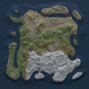 Thumbnail Rust Map: Procedural Map, Size: 3500, Seed: 43056720, 15 Monuments