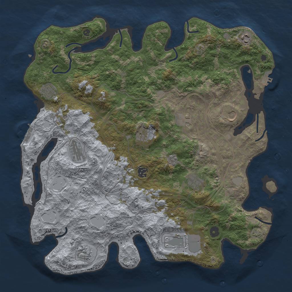 Rust Map: Procedural Map, Size: 4250, Seed: 1779231761, 19 Monuments