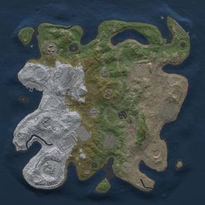 Thumbnail Rust Map: Procedural Map, Size: 3500, Seed: 1661419311, 18 Monuments