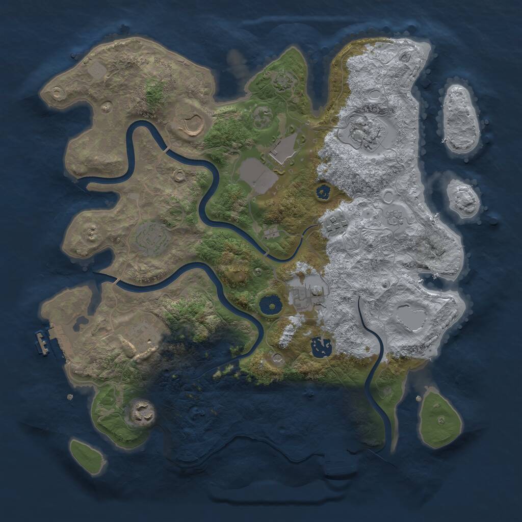 Rust Map: Procedural Map, Size: 3652, Seed: 157, 15 Monuments