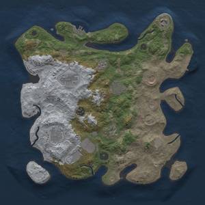 Thumbnail Rust Map: Procedural Map, Size: 3500, Seed: 735302738, 17 Monuments