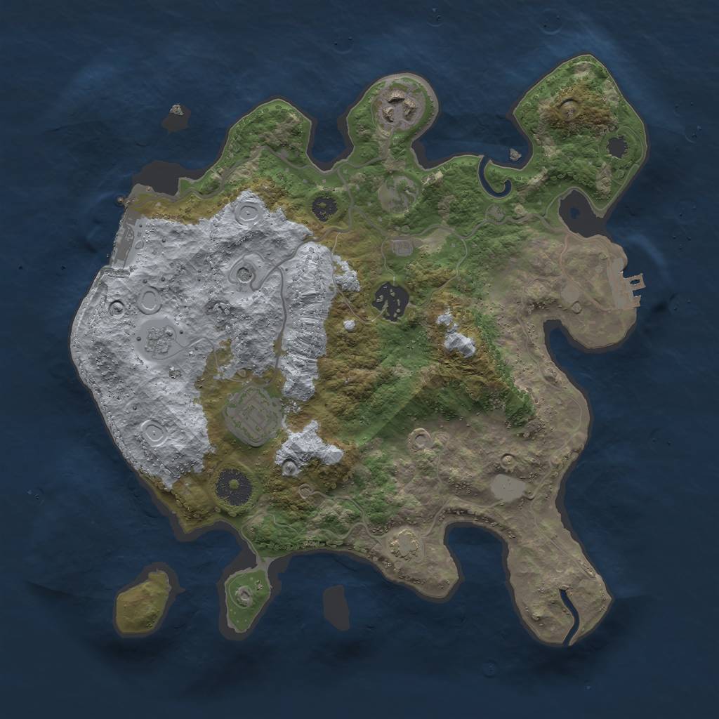 Rust Map: Procedural Map, Size: 3000, Seed: 10988, 11 Monuments