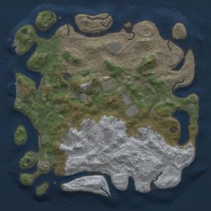 Thumbnail Rust Map: Procedural Map, Size: 4300, Seed: 18112022, 18 Monuments