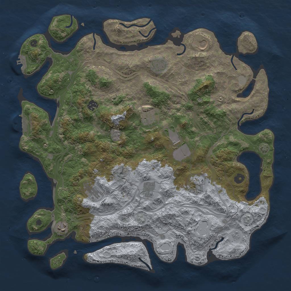 Rust Map: Procedural Map, Size: 4300, Seed: 18112022, 18 Monuments