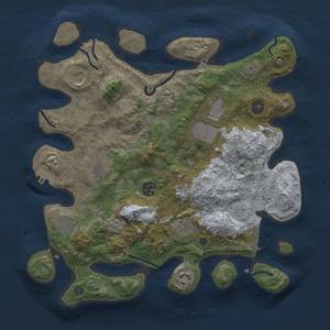 Thumbnail Rust Map: Procedural Map, Size: 3500, Seed: 729899, 17 Monuments