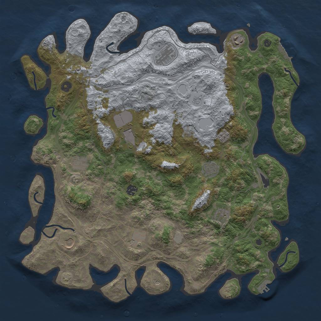 Rust Map: Procedural Map, Size: 4495, Seed: 96056459, 18 Monuments