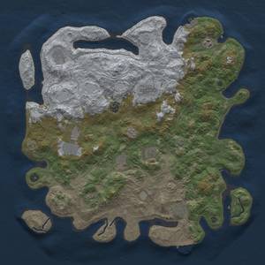 Thumbnail Rust Map: Procedural Map, Size: 4500, Seed: 83645234, 18 Monuments