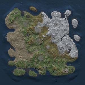 Thumbnail Rust Map: Procedural Map, Size: 3750, Seed: 65507301, 18 Monuments