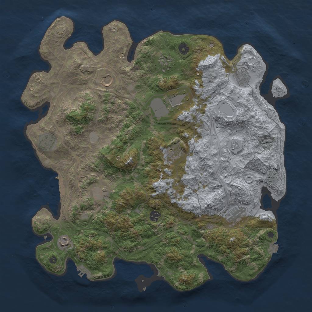 Rust Map: Procedural Map, Size: 4250, Seed: 286657859, 19 Monuments