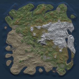 Thumbnail Rust Map: Procedural Map, Size: 5000, Seed: 39257564, 19 Monuments