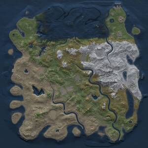 Thumbnail Rust Map: Procedural Map, Size: 5000, Seed: 39257564, 17 Monuments