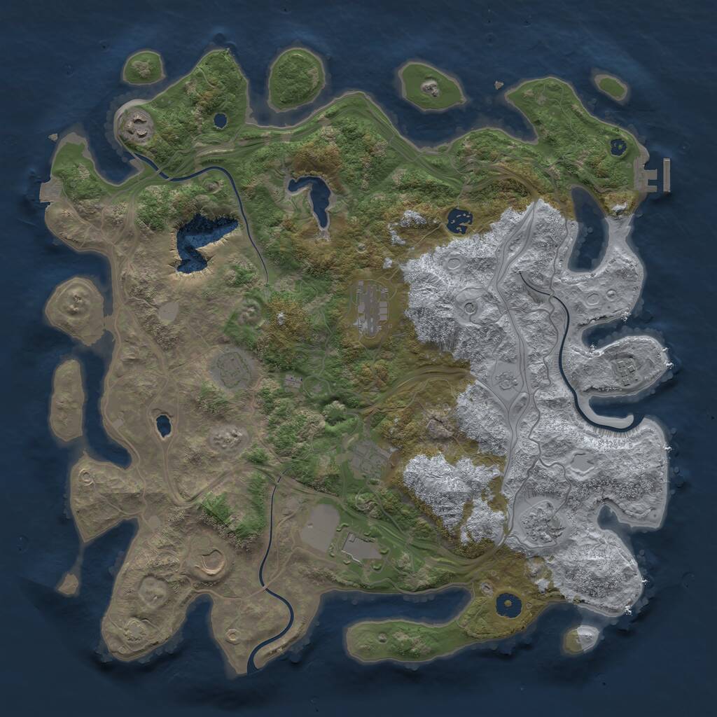 Rust Map: Procedural Map, Size: 4250, Seed: 1476773512, 14 Monuments