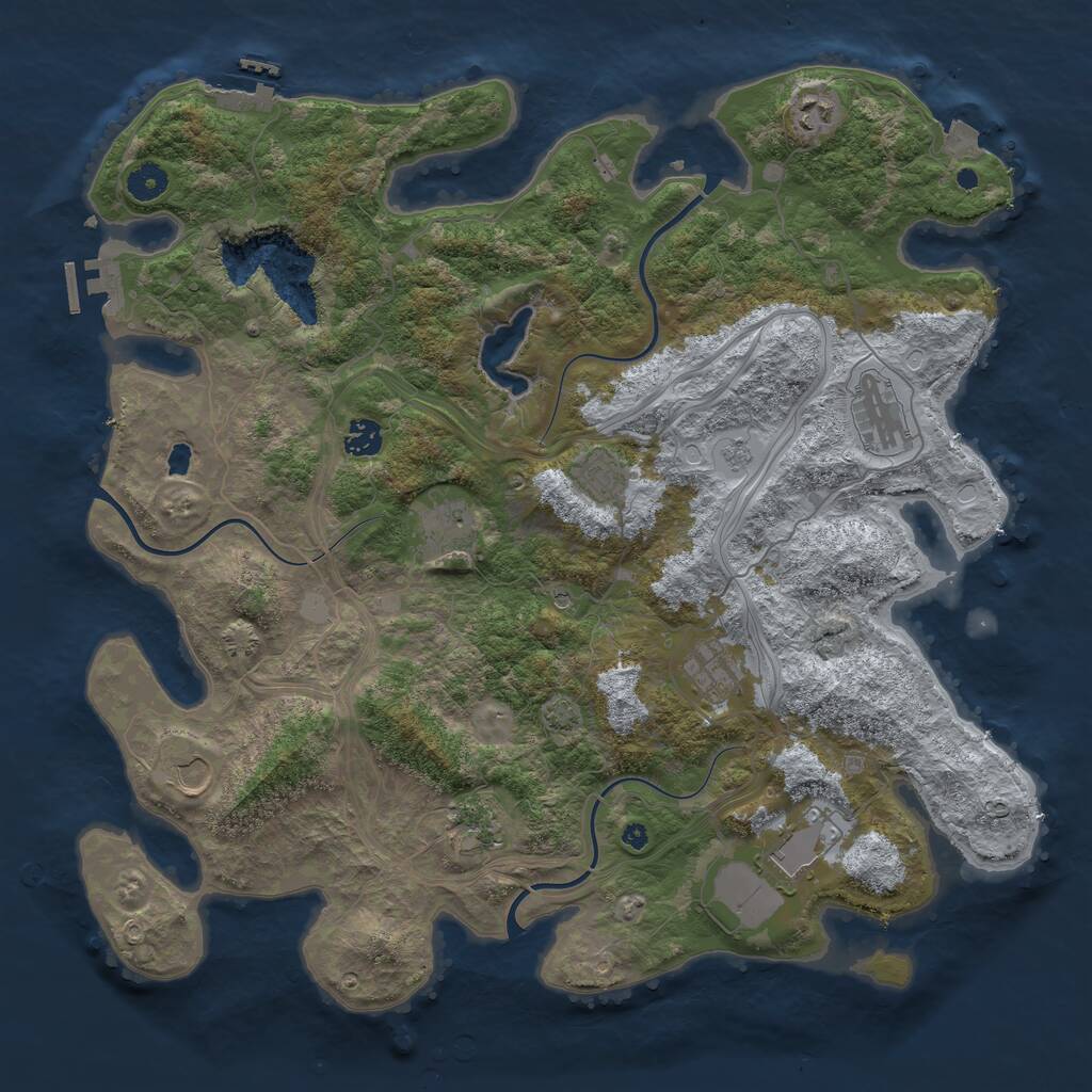 Rust Map: Procedural Map, Size: 4250, Seed: 70714072, 15 Monuments