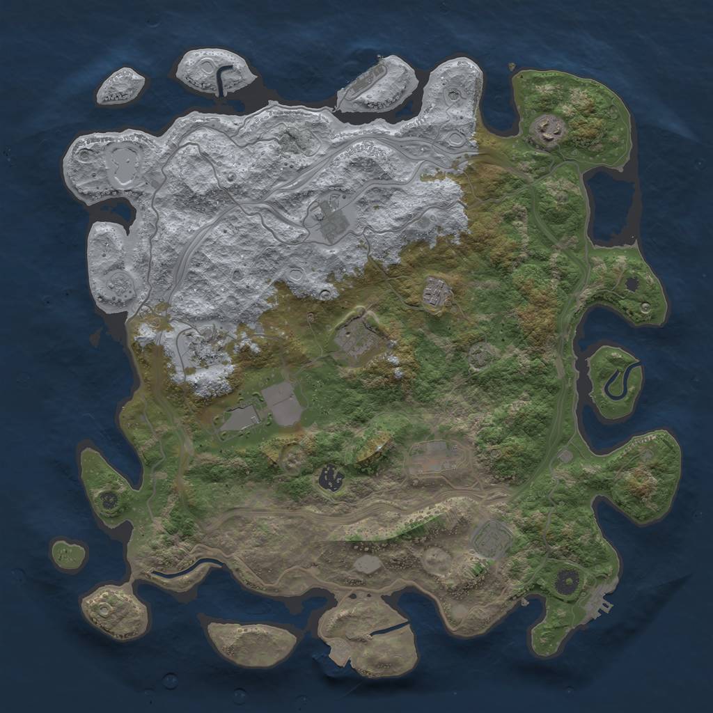 Rust Map: Procedural Map, Size: 4253, Seed: 1473573622, 17 Monuments