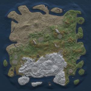 Thumbnail Rust Map: Procedural Map, Size: 4500, Seed: 6159, 19 Monuments