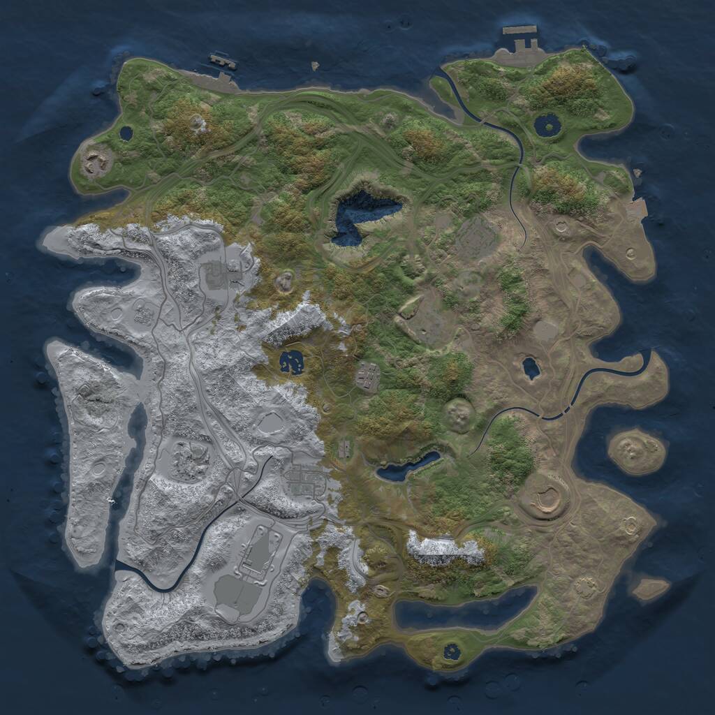 Rust Map: Procedural Map, Size: 4250, Seed: 1526439126, 16 Monuments