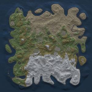 Rust Map: Procedural Map, Size: 4500, Seed: 1744850708, 19 Monuments