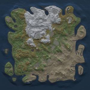 Rust Map: Procedural Map, Size: 4500, Seed: 154632177, 19 Monuments