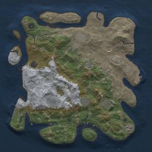 Thumbnail Rust Map: Procedural Map, Size: 3750, Seed: 3234, 17 Monuments