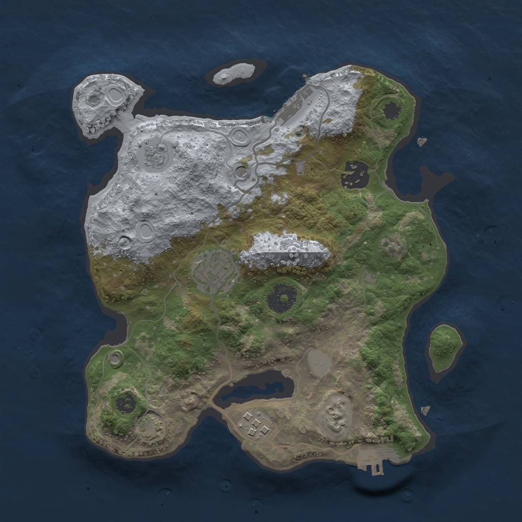 Rust Map: Procedural Map, Size: 2700, Seed: 1107118488, 11 Monuments
