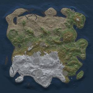 Thumbnail Rust Map: Procedural Map, Size: 4000, Seed: 2145404690, 18 Monuments