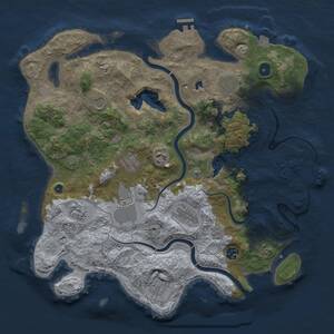 Thumbnail Rust Map: Procedural Map, Size: 4000, Seed: 2145404690, 16 Monuments