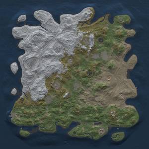 Thumbnail Rust Map: Procedural Map, Size: 4500, Seed: 813625916, 19 Monuments