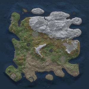 Thumbnail Rust Map: Procedural Map, Size: 3500, Seed: 1101021212, 16 Monuments