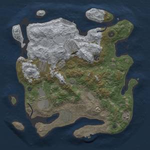 Thumbnail Rust Map: Procedural Map, Size: 3500, Seed: 867837152, 15 Monuments