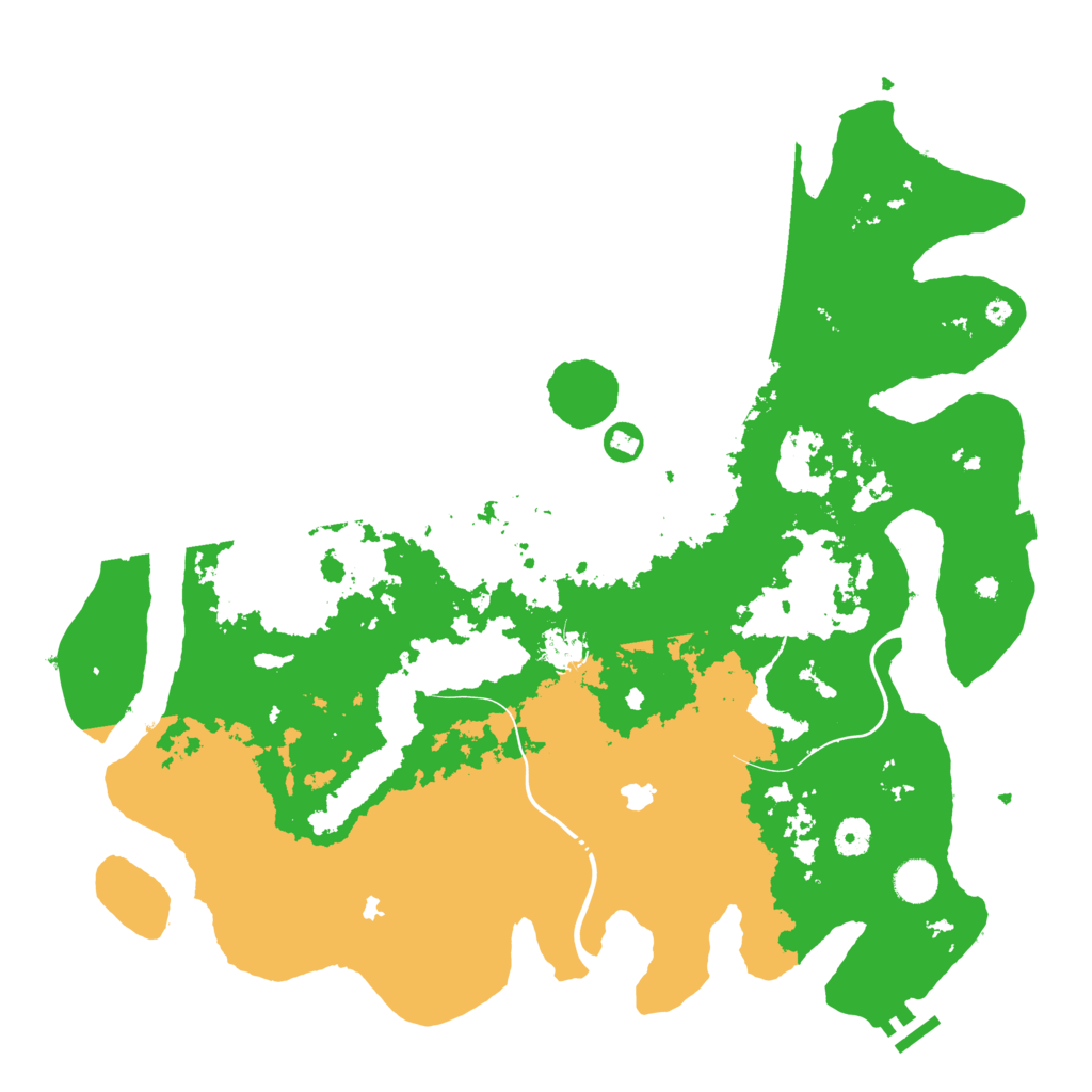 Biome Rust Map: Procedural Map, Size: 4350, Seed: 774923546