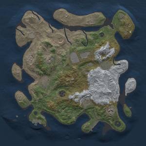 Thumbnail Rust Map: Procedural Map, Size: 3500, Seed: 352157599, 16 Monuments