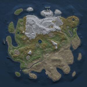 Thumbnail Rust Map: Procedural Map, Size: 3500, Seed: 426349490, 11 Monuments