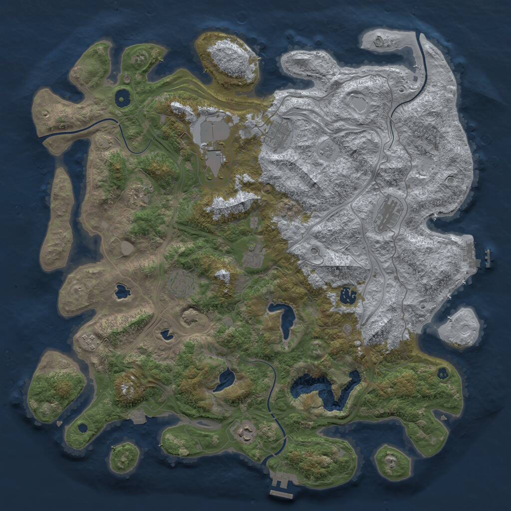 Rust Map: Procedural Map, Size: 4500, Seed: 20230602, 15 Monuments