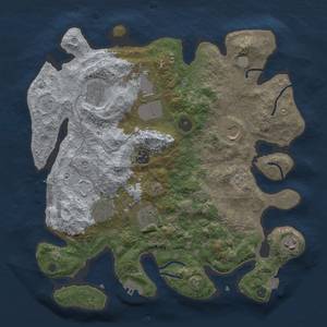 Thumbnail Rust Map: Procedural Map, Size: 3500, Seed: 1931037354, 16 Monuments