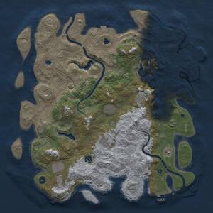 Thumbnail Rust Map: Procedural Map, Size: 4500, Seed: 6677784, 14 Monuments