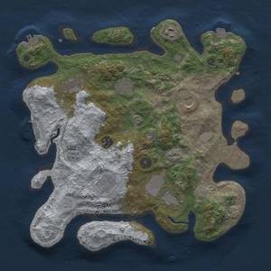 Thumbnail Rust Map: Procedural Map, Size: 3500, Seed: 499989943, 16 Monuments