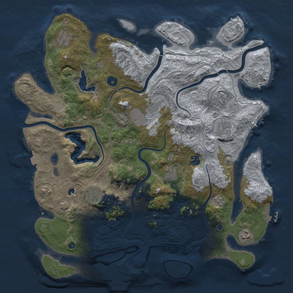 Rust Map: Procedural Map, Size: 4250, Seed: 1438815595, 15 Monuments